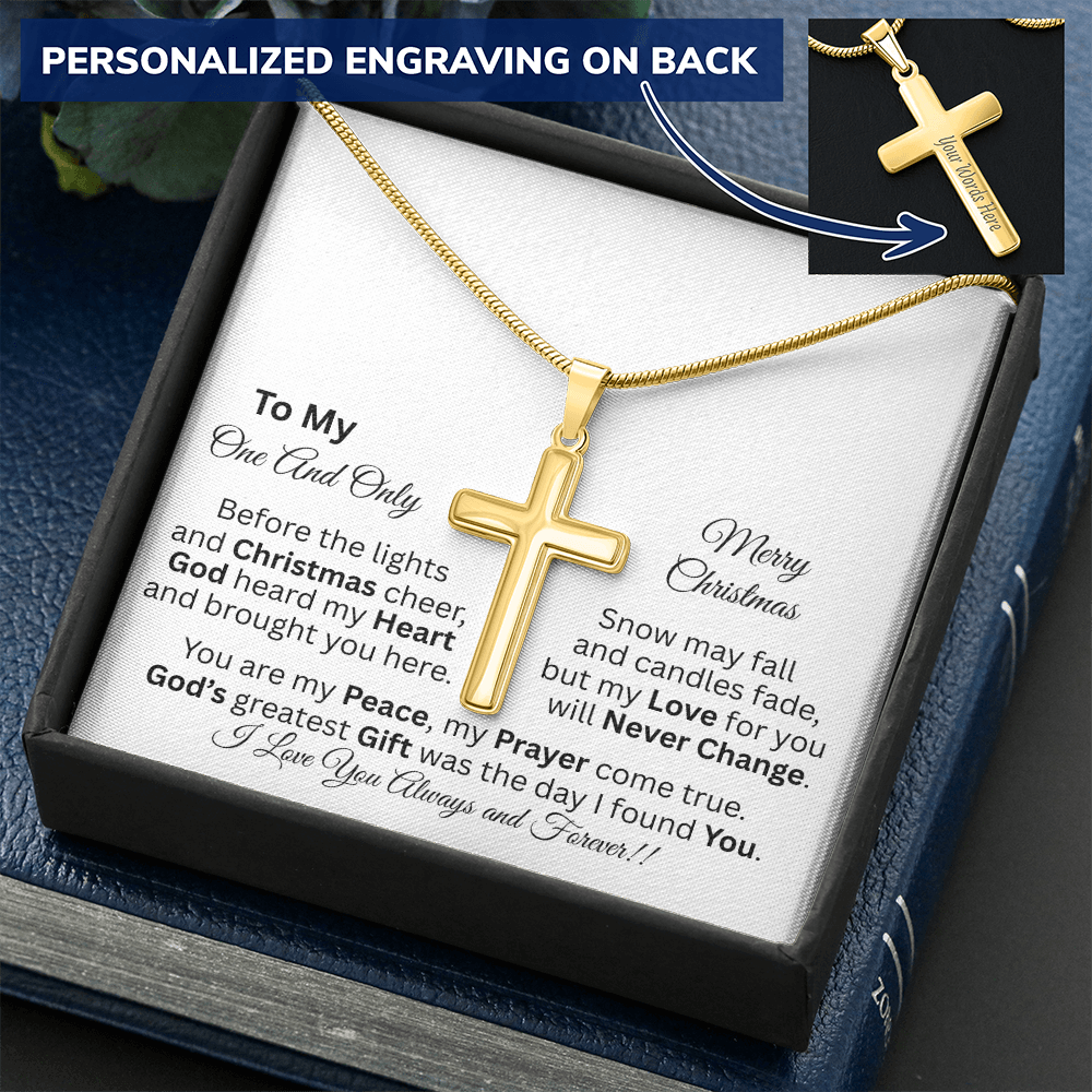 To My One And Only - Christmas Gift - Personalized Cross Necklace