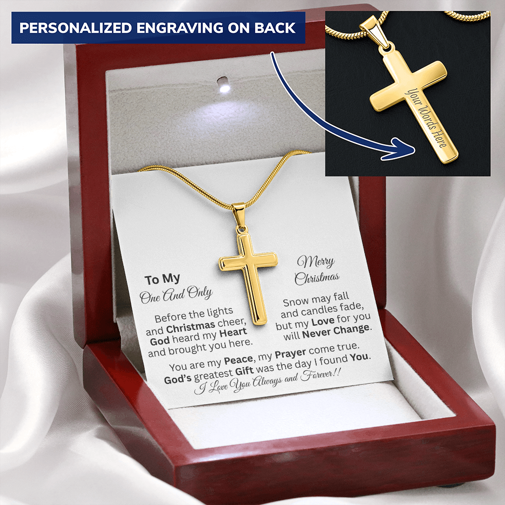 To My One And Only - Christmas Gift - Personalized Cross Necklace