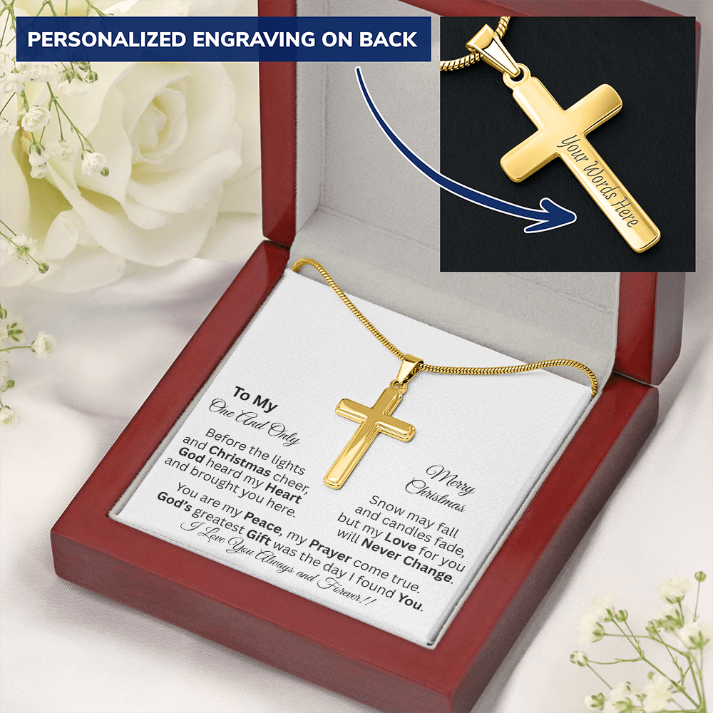 To My One And Only - Christmas Gift - Personalized Cross Necklace