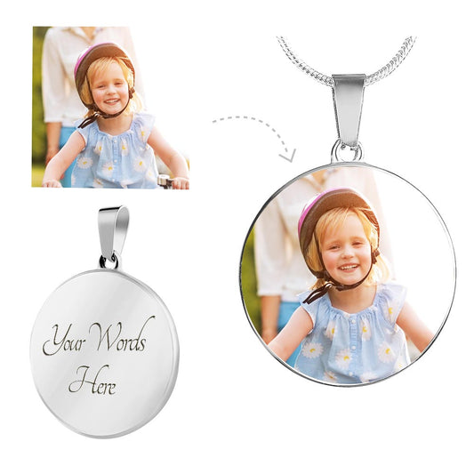 Buyer Photo Upload Circle Pendant Necklace - The Shoppers Outlet