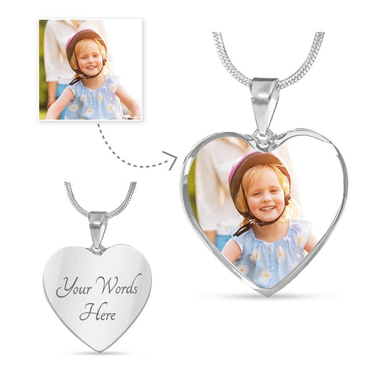 Buyer Photo Upload Heart Shaped Necklace - The Shoppers Outlet