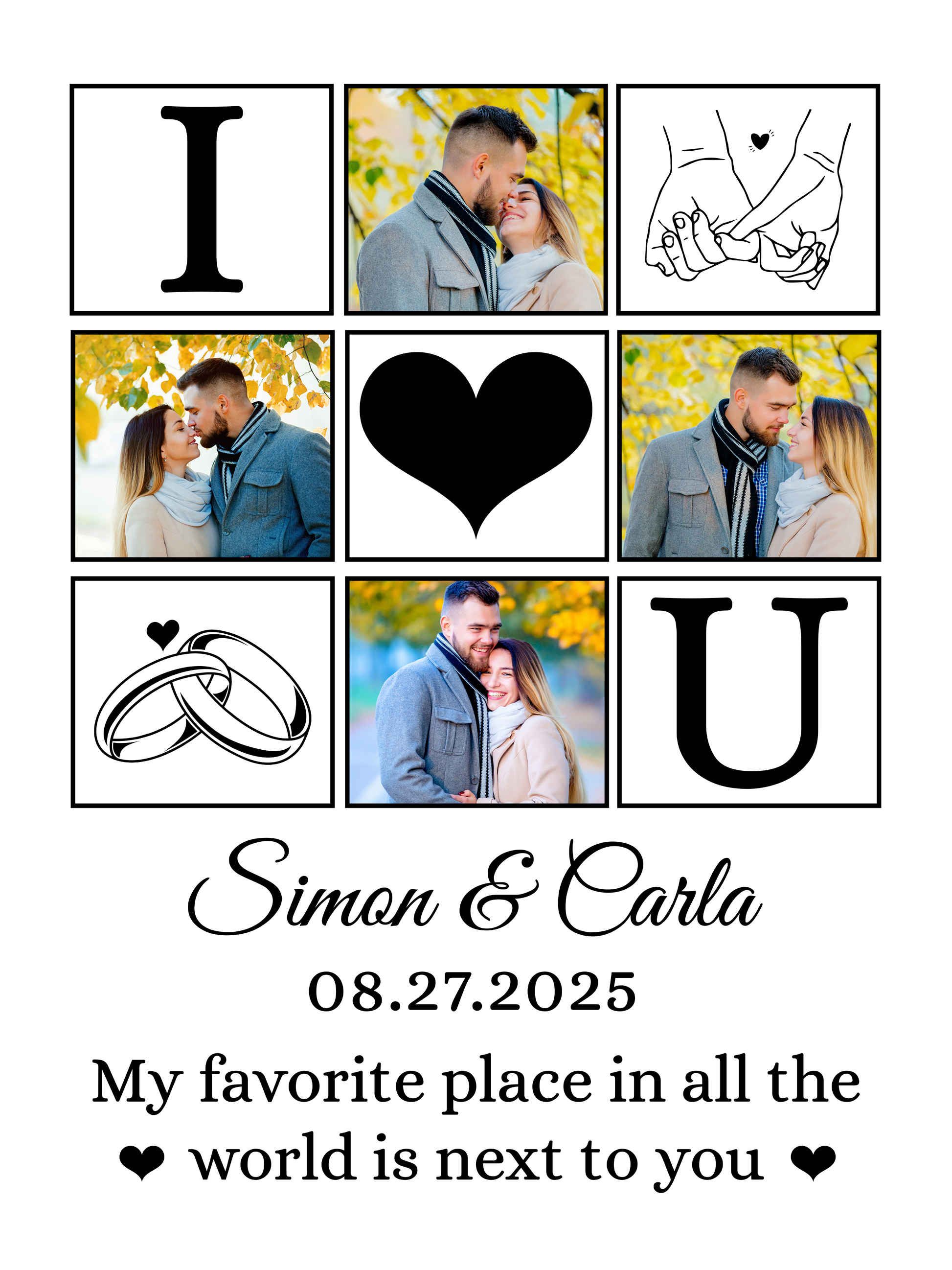 Personalized Photo Custom Couple Picture Gift - Acrylic Plaque - The Shoppers Outlet