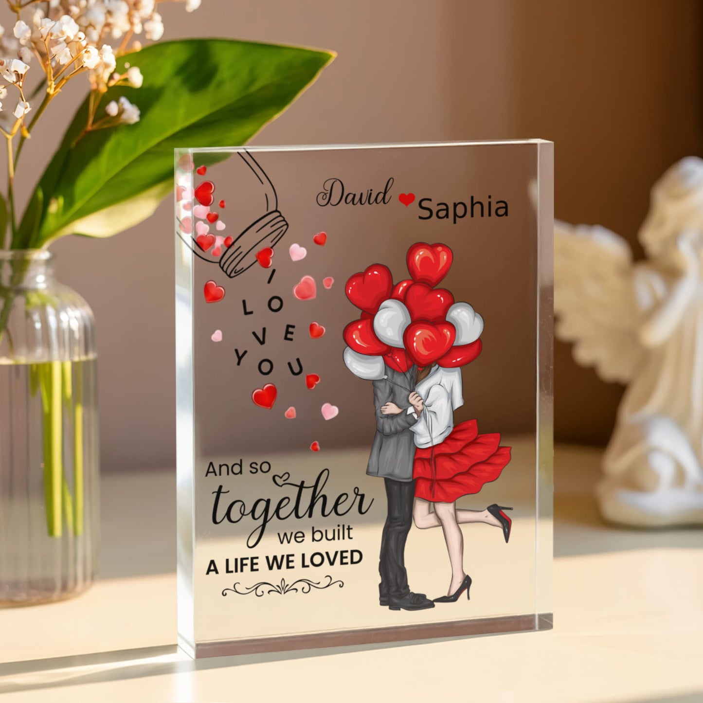 Personalized Couples I Love You - Acrylic Plaque - The Shoppers Outlet