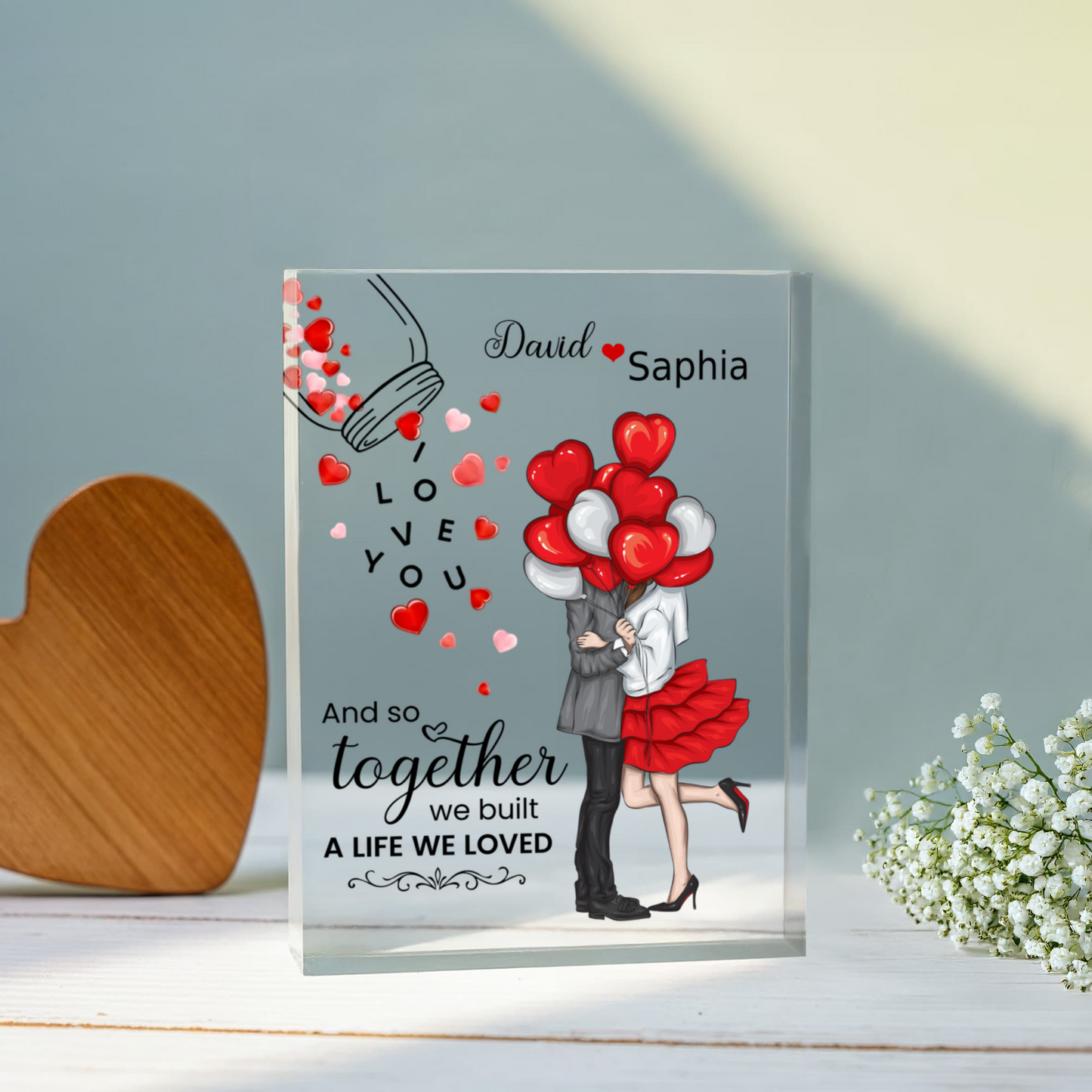 Personalized Couples I Love You - Acrylic Plaque - The Shoppers Outlet