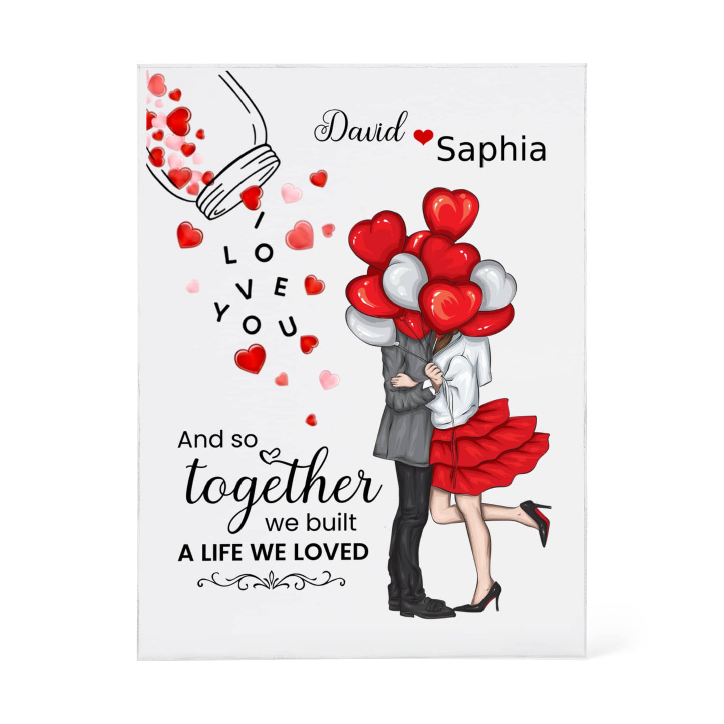 Personalized Couples I Love You - Acrylic Plaque - The Shoppers Outlet