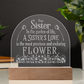 Sister - A Sister's Love - Engraved Acrylic Plaque - The Shoppers Outlet