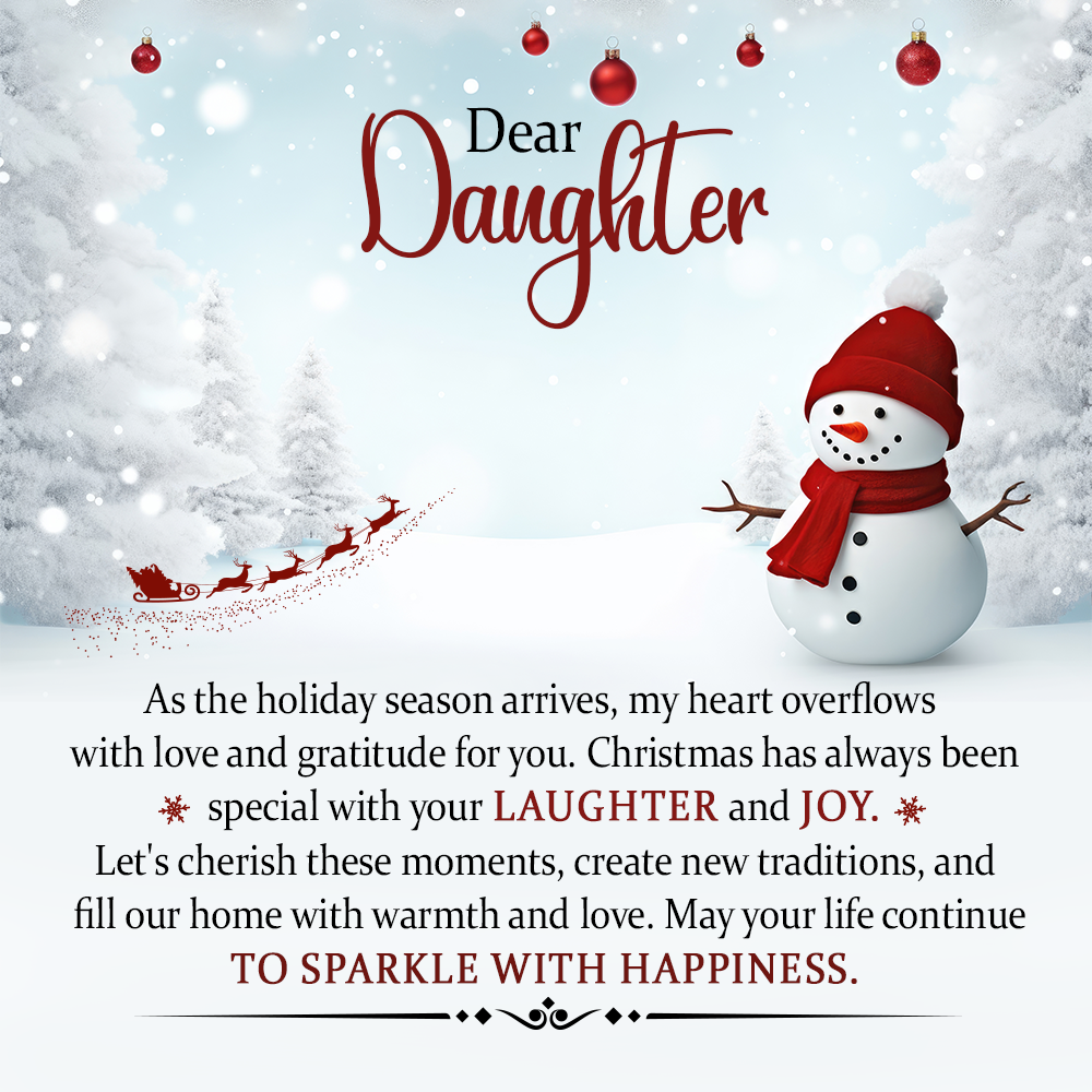 Daughter - My Heart Overflows With Love - Merry Christmas - Love Knot Necklaces - The Shoppers Outlet