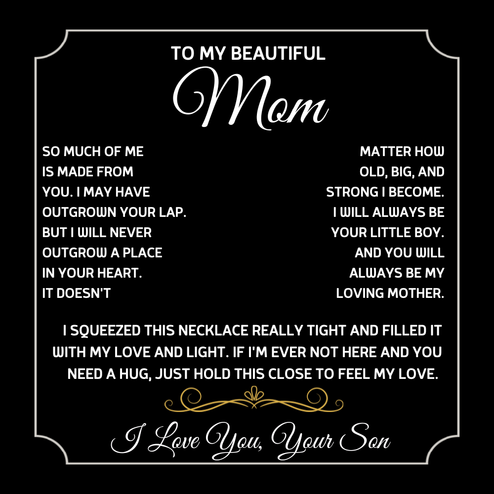 Gift For Mom - To My Beautiful Mom - Interlocking Hearts Necklaces