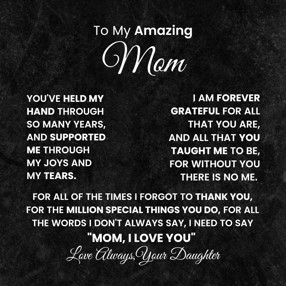 Gift For Mom - To My Amazing Mom - Interlocking Hearts Necklaces