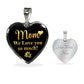 Mom - We Love You So Much - Graphic Heart Necklaces - The Shoppers Outlet