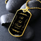 Matthew 7:7 Ask-Seek-Knock - Gold Color Print - Dog Tag - The Shoppers Outlet