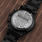 Husband - When I Tell You - Engraved Black Chronograph Watch - The Shoppers Outlet