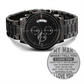 Husband - When I Tell You - Engraved Black Chronograph Watch - The Shoppers Outlet