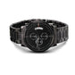 Buyer Customizable Engraved Black Chronograph Watch - The Shoppers Outlet
