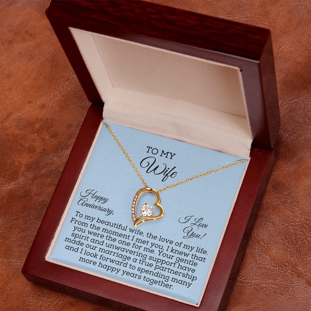 Gift For Wife - Happy Anniversary - The Love Of My Life - Gift For Wife - Forever Love Necklaces - The Shoppers Outlet