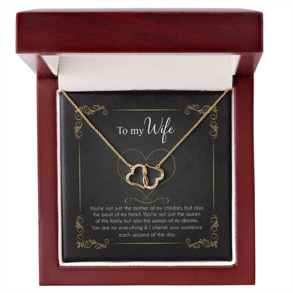 Wife - The Woman Of My Dreams - Everlasting Love Solid Gold Necklace - The Shoppers Outlet