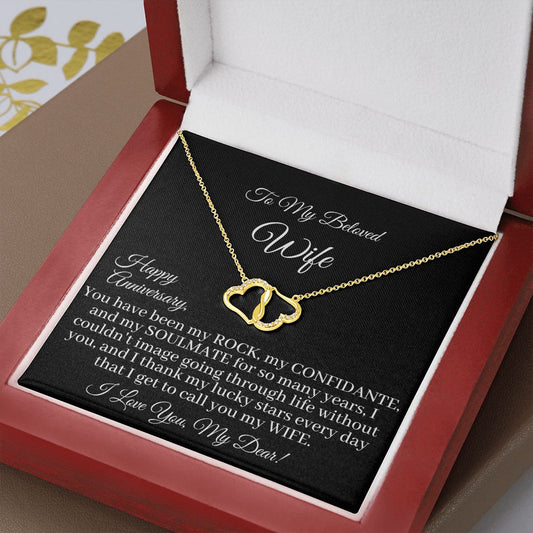 Wife - Happy Anniversary - To My Beloved Wife - Everlasting Love Necklace - The Shoppers Outlet