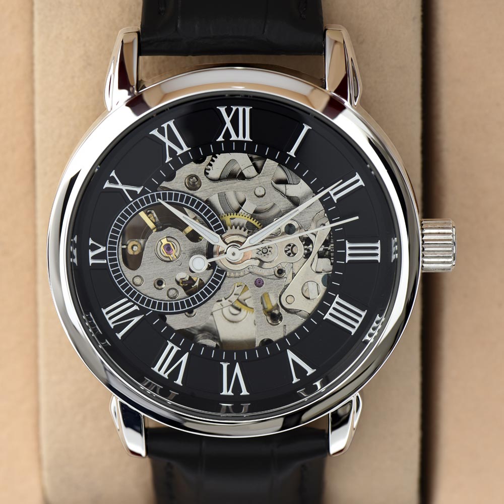 Husband - Happy Birthday - Gift For Husband - Men's Openwork Watch - The Shoppers Outlet