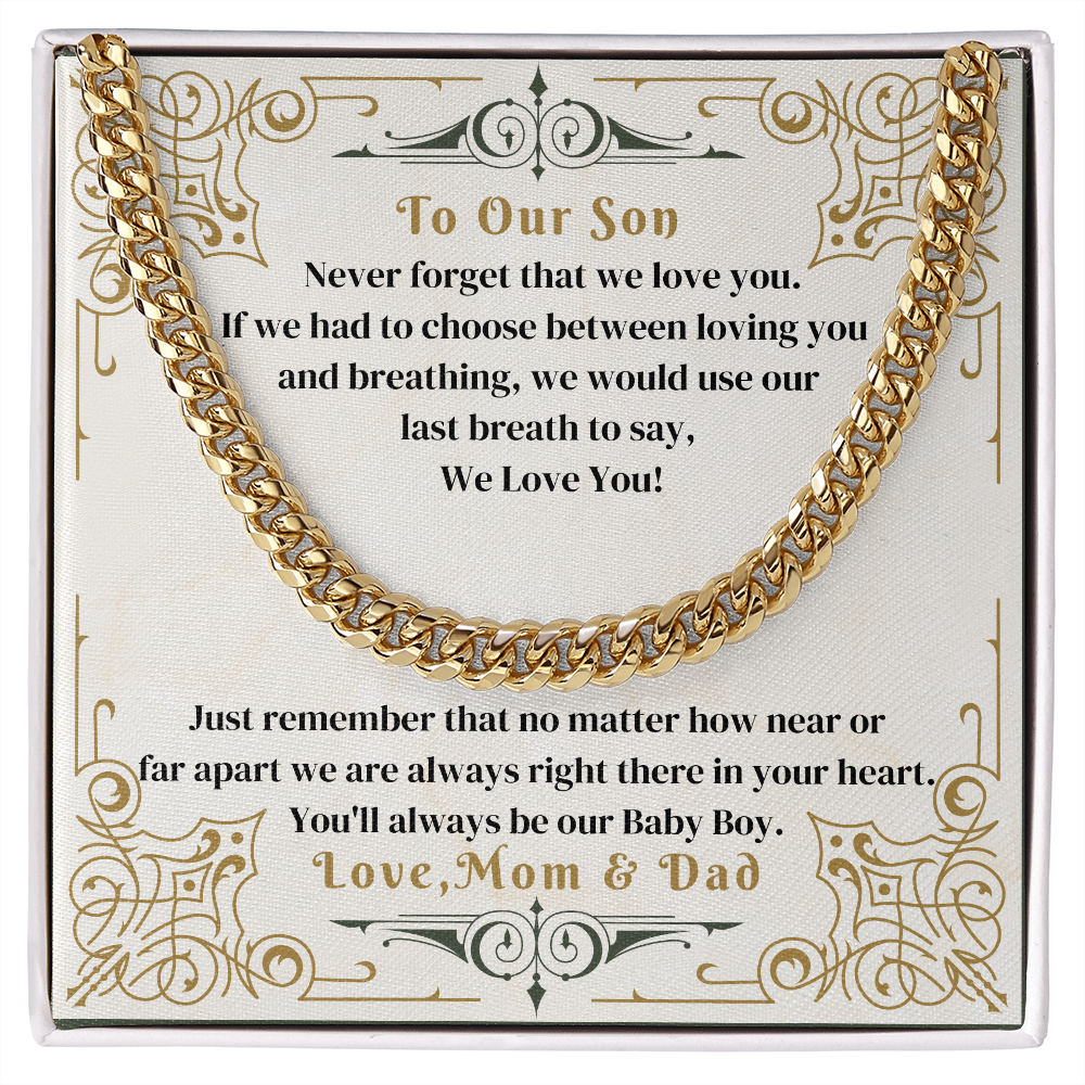 Son - We Love You - Cuban Link Necklaces - The Shoppers Outlet