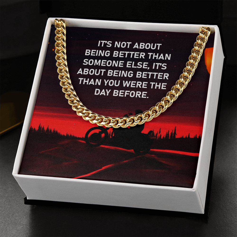Son - It's Not About Better Than Someone Else - Cuban Link Chain Necklaces - The Shoppers Outlet