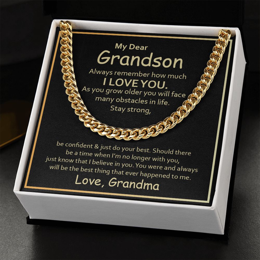 Grandson - I Love You - Cuban Link Necklaces - The Shoppers Outlet