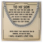 Gift For Son - Never Feel That You Are Alone - Cuban Link Chain Necklaces - The Shoppers Outlet