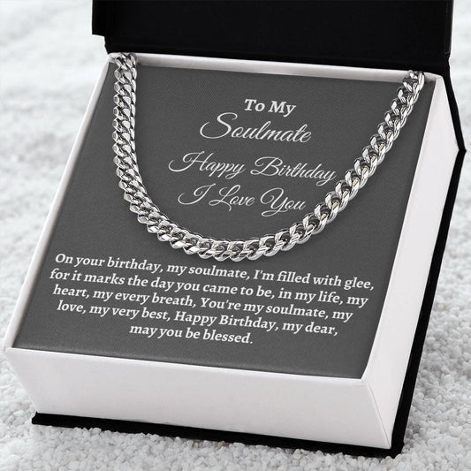 Gift For Soulmate - You're My Soulmate - Cuban Link Chain Necklaces - The Shoppers Outlet