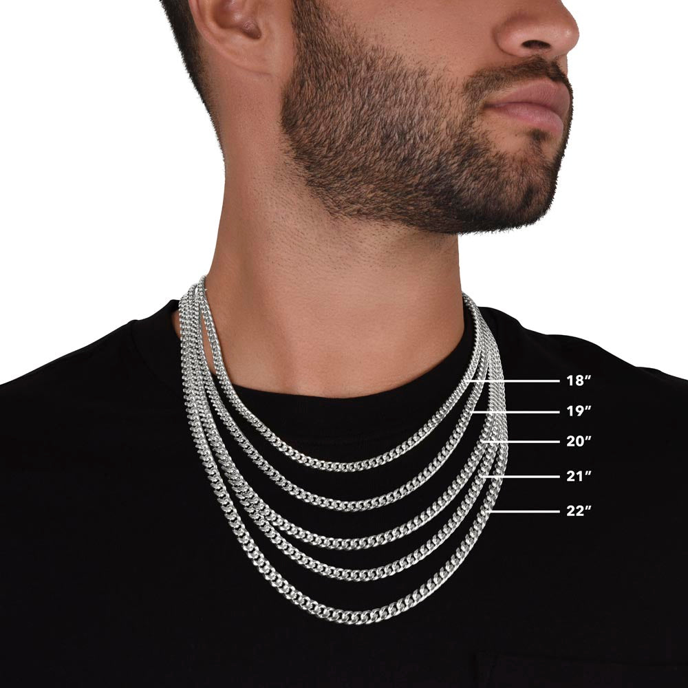 Husband - Bad Ass  Bearded Hubby - Cuban Link Chain Necklaces - The Shoppers Outlet