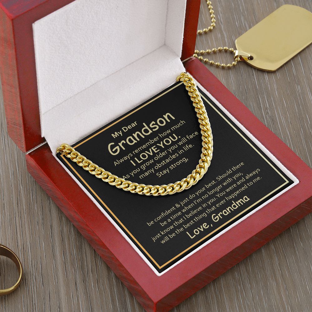 Grandson - I Love You - Cuban Link Necklaces - The Shoppers Outlet
