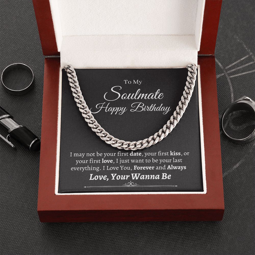 Soulmate - Love, Your Wanna Be - Happy Birthday - Cuban Link Chain Necklaces - The Shoppers Outlet