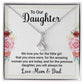 Gift For Daughter - We Love You - Happy Birthday - Alluring Beauty Necklace - The Shoppers Outlet