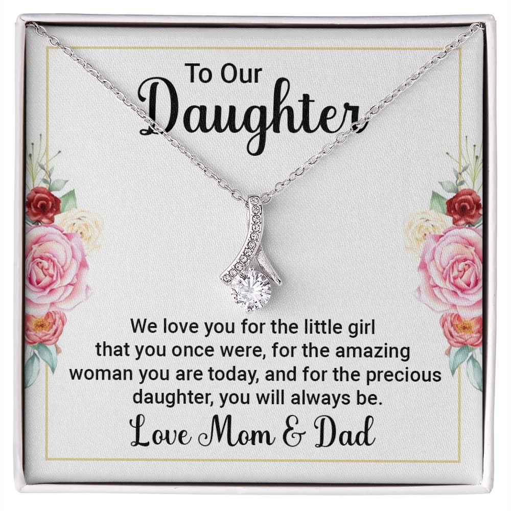 Daughter - We Love You - Happy Birthday - Alluring Beauty Necklace - The Shoppers Outlet