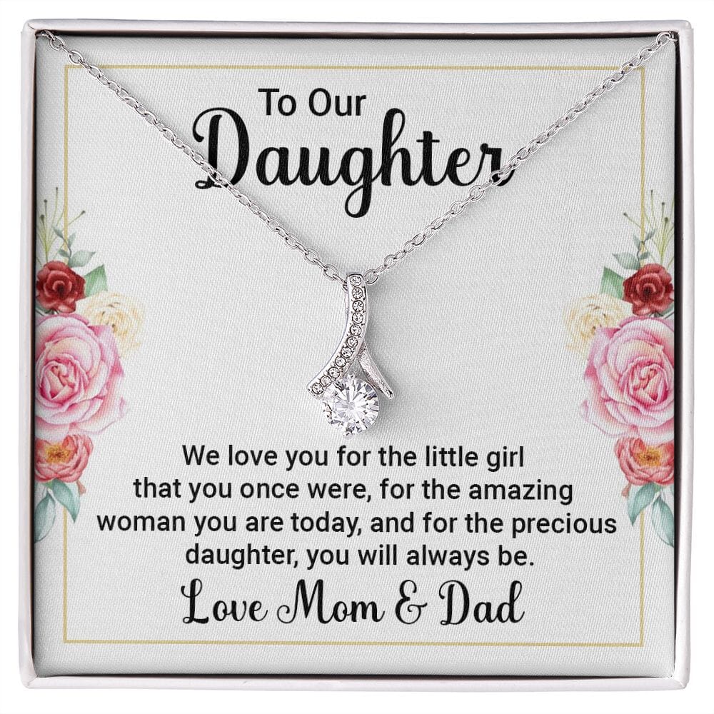 Gift For Daughter - We Love You - Happy Birthday - Alluring Beauty Necklace - The Shoppers Outlet