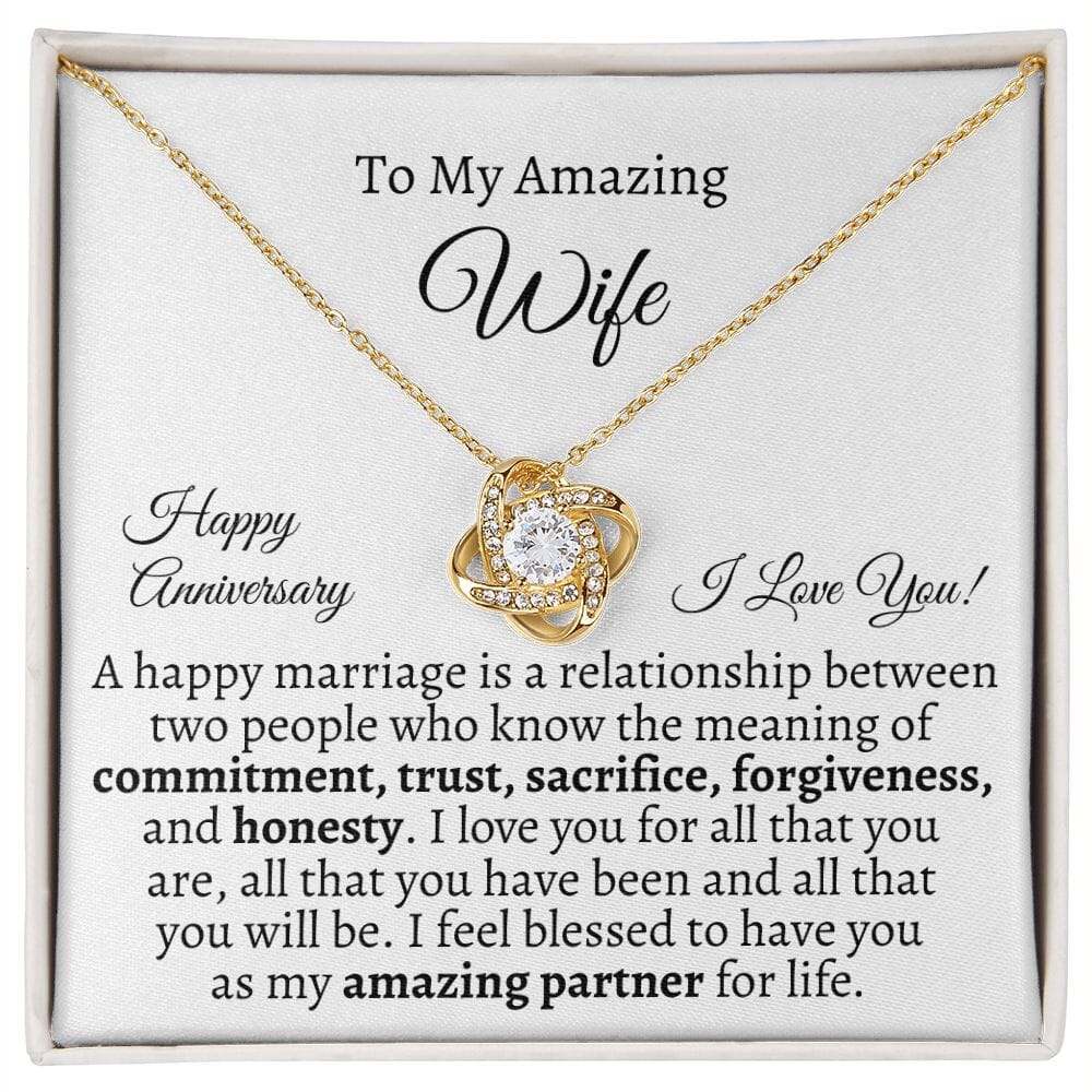 Wife - Happy Anniversary - Gift For Wife - A Happy Marriage Is