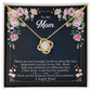 Mom - There Are Not Enough Words - Love Knot Necklaces - The Shoppers Outlet