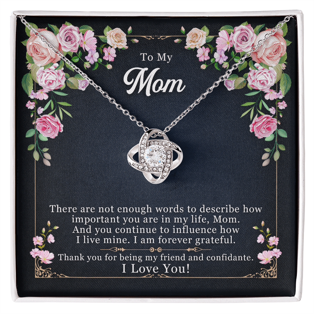 Mom - There Are Not Enough Words - Love Knot Necklaces - The Shoppers Outlet