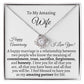 Gift For Wife - Happy Anniversary - Gift For Wife - A Happy Marriage Is - Love Knot Necklaces - The Shoppers Outlet