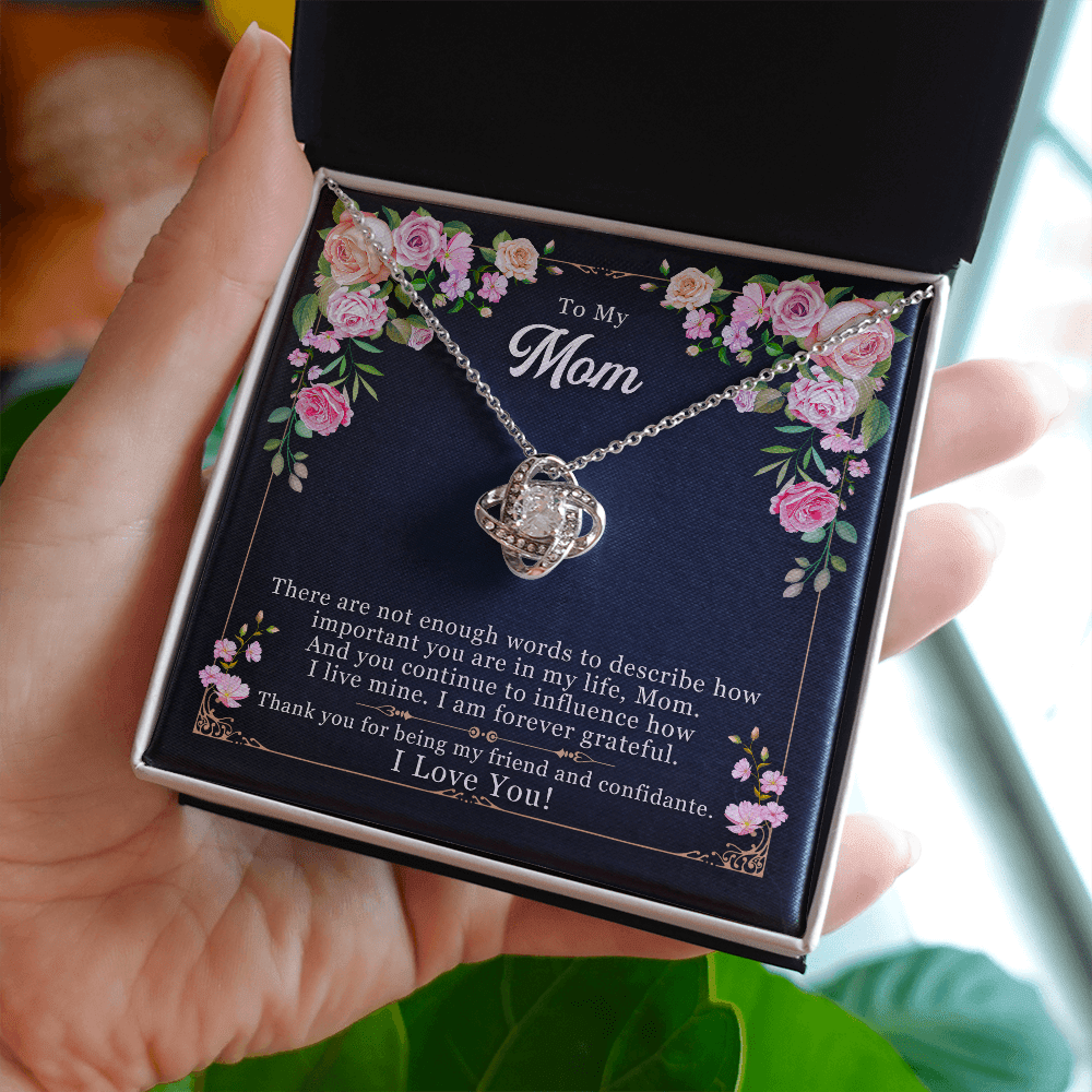 Mom - There Are Not Enough Words - Love Knot Necklaces - The Shoppers Outlet