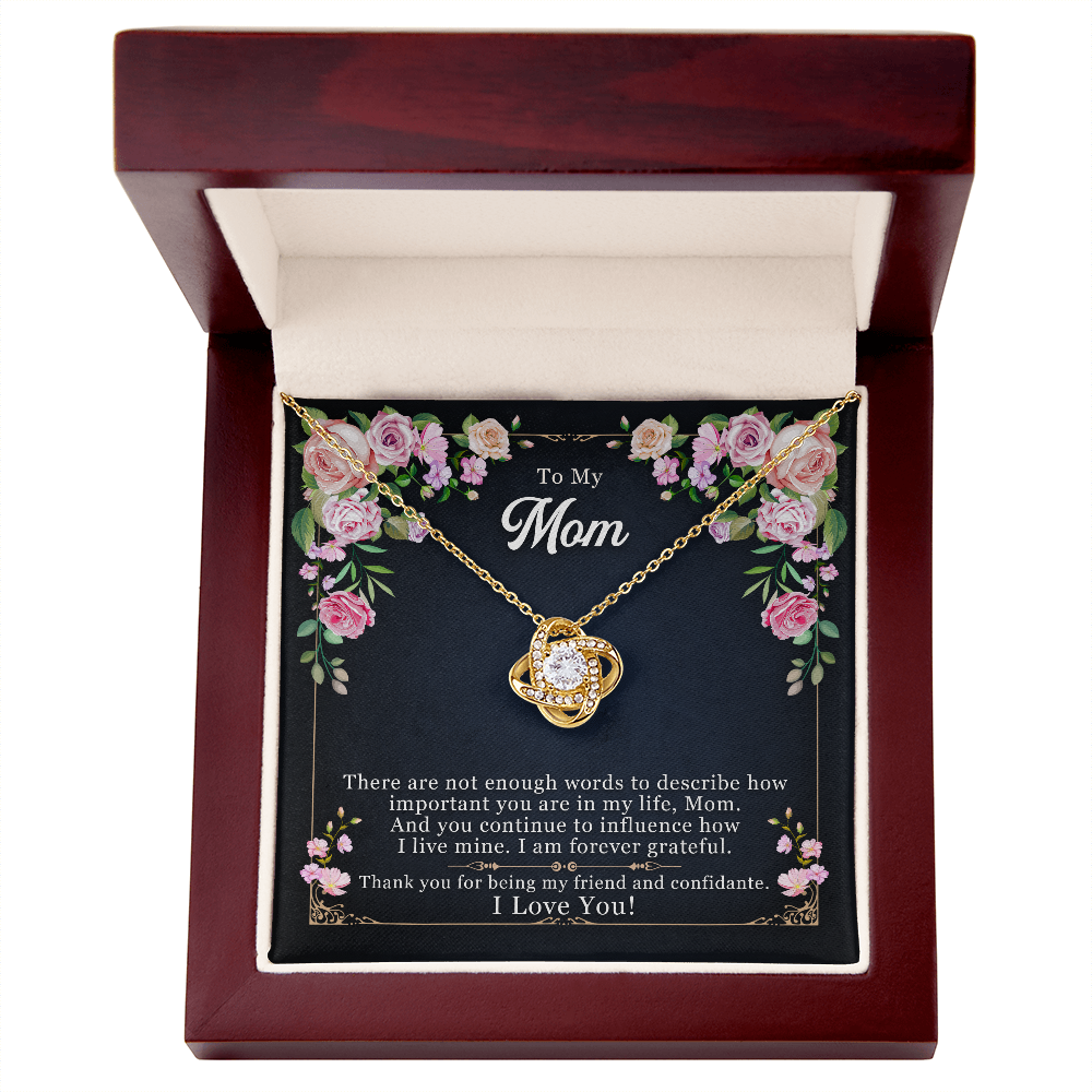 Mom - There Are Not Enough Words - Love Knot Necklaces - The Shoppers Outlet