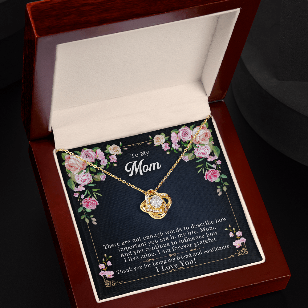 Mom - There Are Not Enough Words - Love Knot Necklaces - The Shoppers Outlet
