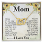 Mom - I Know It's Not Easy - Interlocking Hearts Necklaces - The Shoppers Outlet