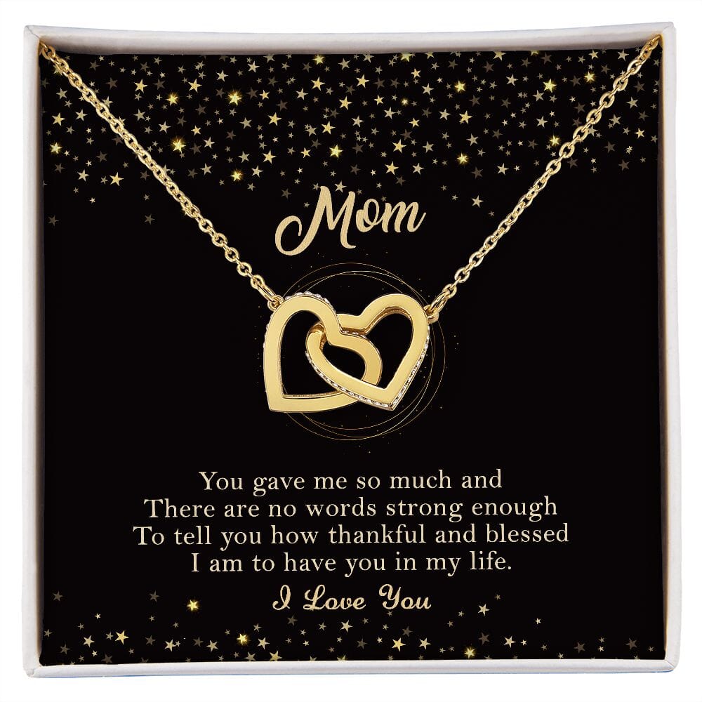 Mom - You Gave Me So Much - Interlocking Hearts Necklaces - The Shoppers Outlet