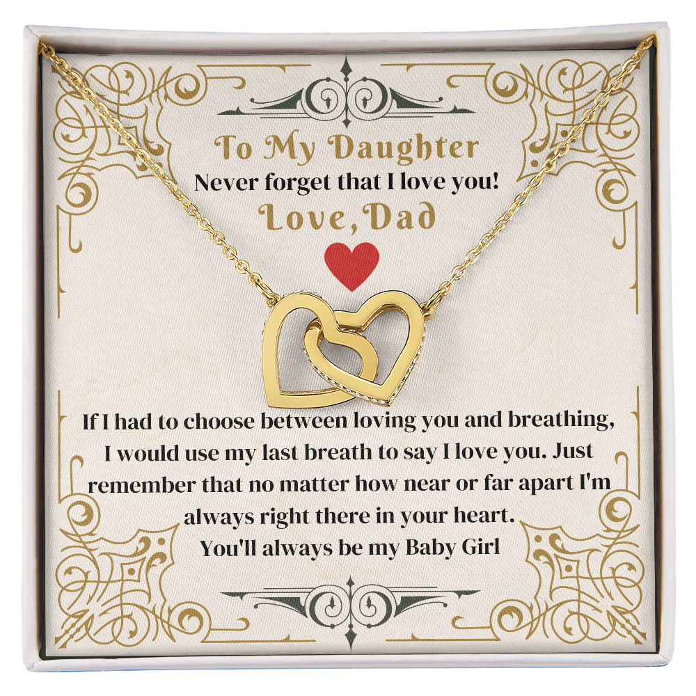 Gift For Daughter - If I Had To Choose - Interlocking Hearts Necklaces - The Shoppers Outlet