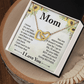 Mom - I Know It's Not Easy - Interlocking Hearts Necklaces - The Shoppers Outlet