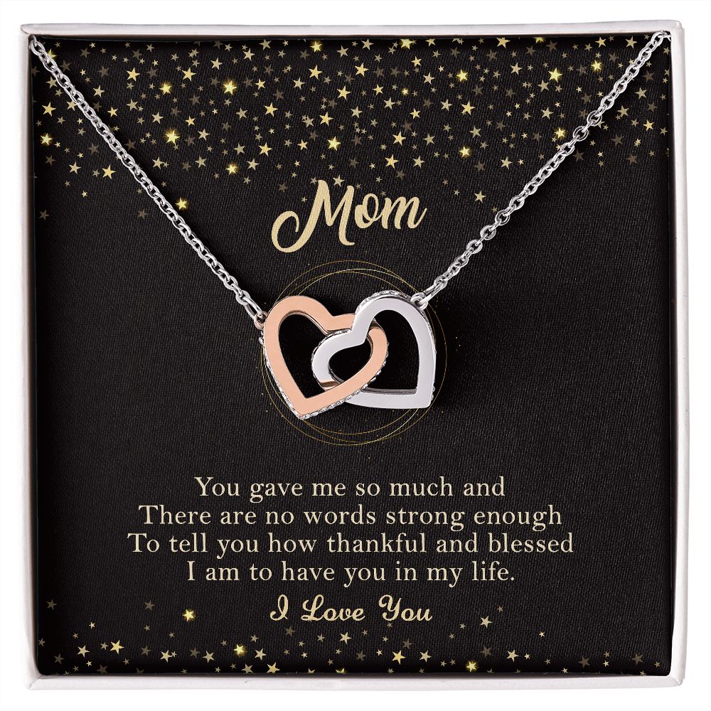 Mom - You Gave Me So Much - Interlocking Hearts Necklaces - The Shoppers Outlet