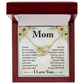 Mom - I Know It's Not Easy - Interlocking Hearts Necklaces - The Shoppers Outlet