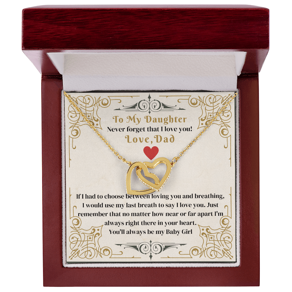 Gift For Daughter - If I Had To Choose - Interlocking Hearts Necklaces - The Shoppers Outlet