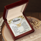 Mom - I Know It's Not Easy - Interlocking Hearts Necklaces - The Shoppers Outlet