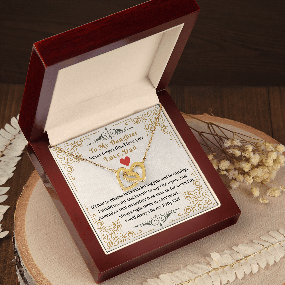 Gift For Daughter - If I Had To Choose - Interlocking Hearts Necklaces - The Shoppers Outlet