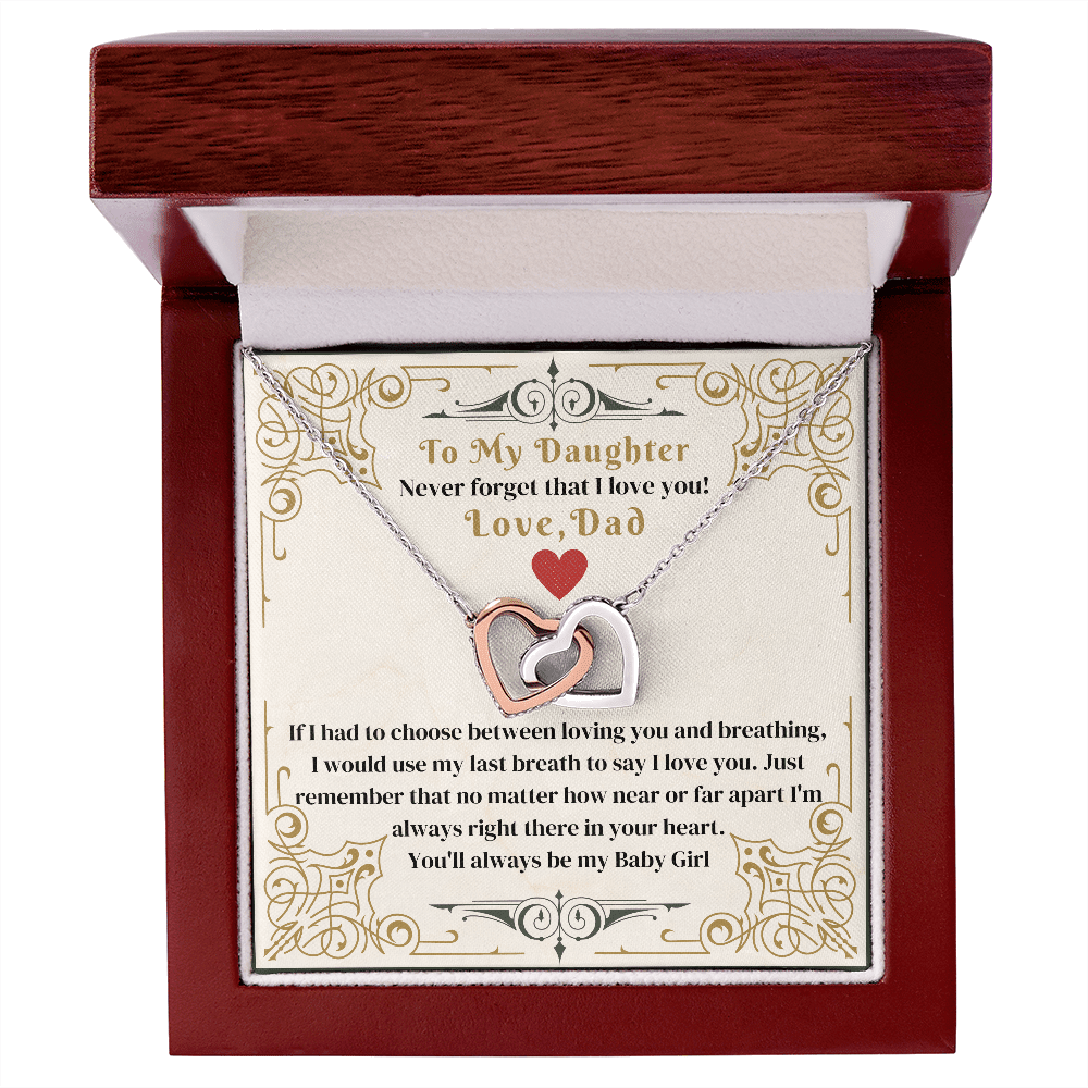 Gift For Daughter - If I Had To Choose - Interlocking Hearts Necklaces - The Shoppers Outlet